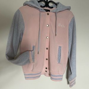 ‘ babe ‘ forever 21 button up hoodie